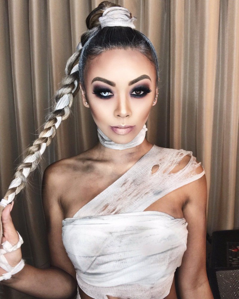 pandorascode, looks sexys para halloween, diabla, bruja, catrina, momia, maquillaje cabello